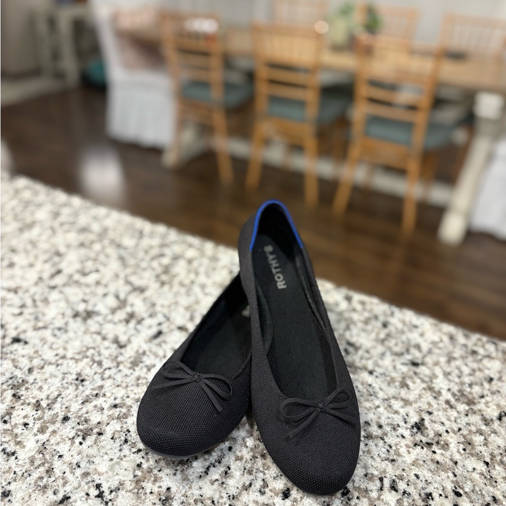 Rothy's Black Women's Rounded Toe Ballet Flats